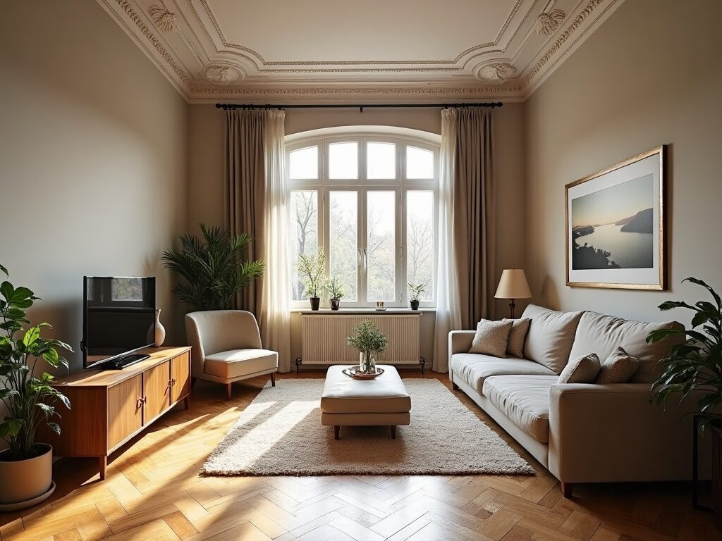 Wohnzimmer mit Erker